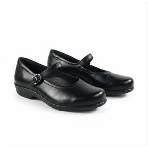 SAS Maria Mary Jane Leather Shoe W Sz 7M  Black Comfort Retro Tripad Made in USA